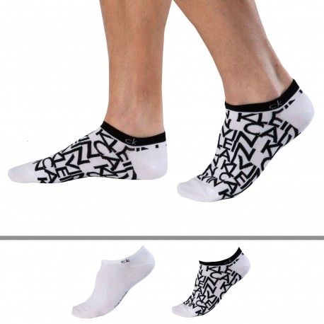 Calvin Klein Lot de 2 Paires de Socquettes Deangelo Blanches