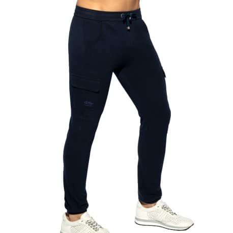 ES Collection Pantalon Pique Bleu Marine