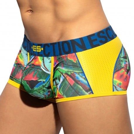 ES Collection Boxer Court Floral Mesh Push Up Jaune
