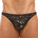 Modus Vivendi Slip Low Cut Dentelle Florale Noir