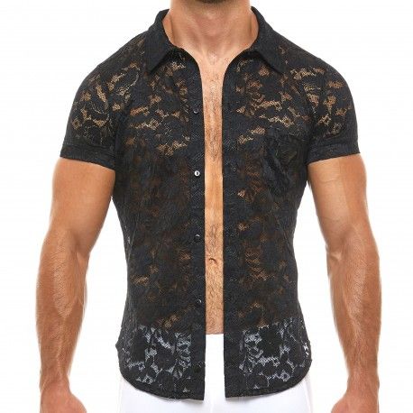 Modus Vivendi Chemisette Dentelle Florale Noir