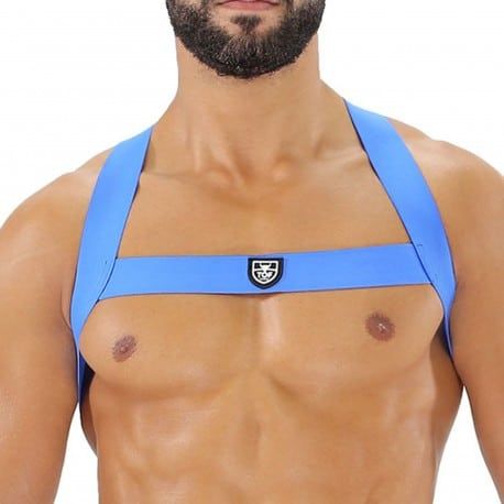TOF Paris Harnais Elastique Fetish Bleu