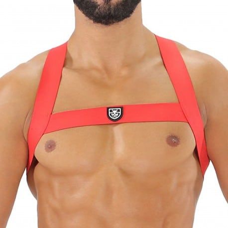 TOF Paris Harnais Elastique Fetish Rouge