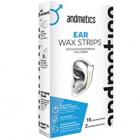 Andmetics Bandes d'Epilation à la Cire pour les Oreilles - 8 Traitements