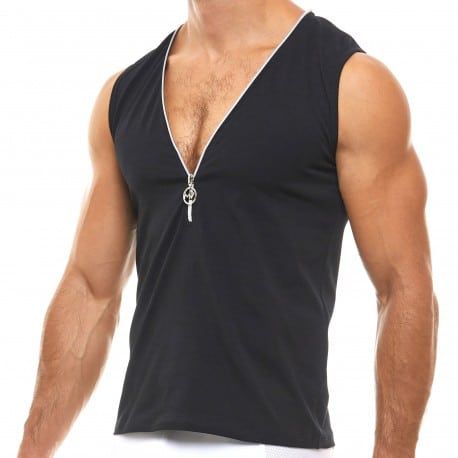 Modus Vivendi Zipper Tank Top - Black