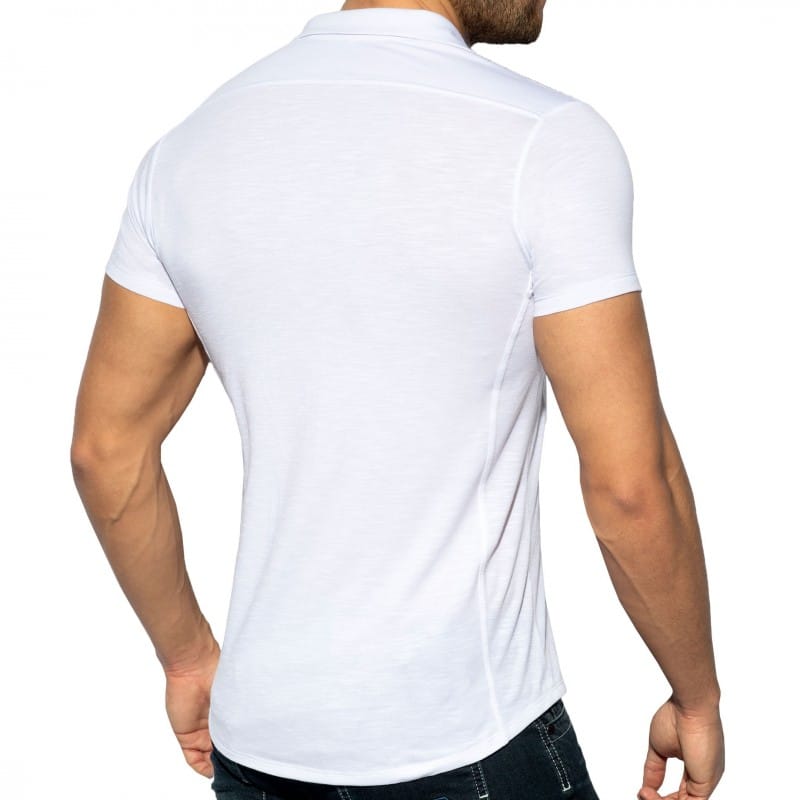 ES Collection Slim Fit Microfiber Shirt - White