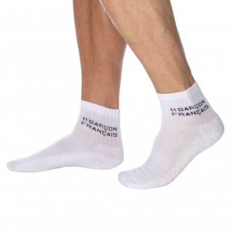 Garçon Français Ankle Socks - White