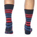 Tommy Hilfiger Lot de 2 Paires de Chaussettes Basses Bleu Marine - Fines Rayures