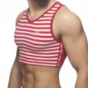 Addicted Sailor Velvet Crop Top - Red