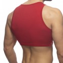 Addicted Sailor Velvet Crop Top - Red