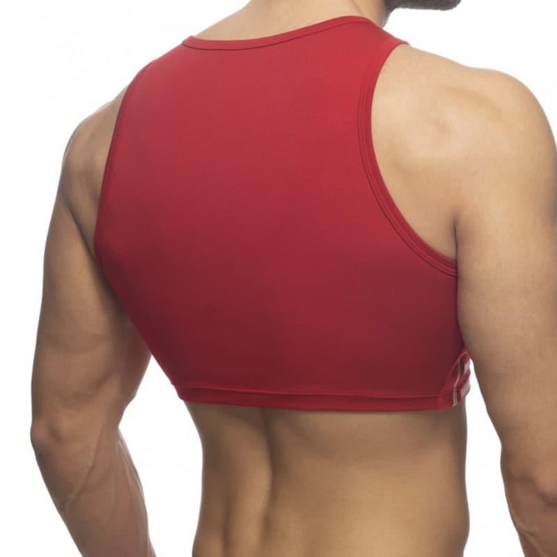 Addicted Sailor Velvet Crop Top - Red
