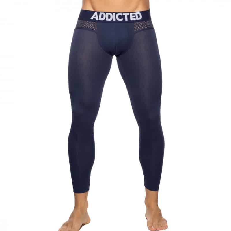 Addicted Caleçon Long Push Up Bleu Marine