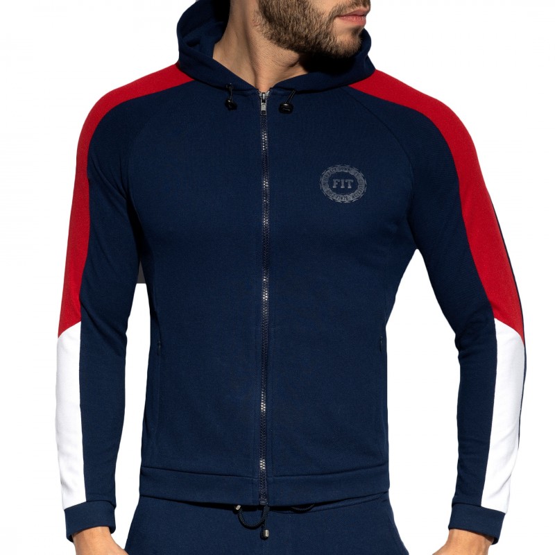 ES Collection Veste Sport Piquée FIT Bleu Marine