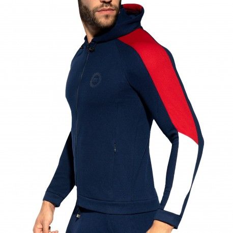 ES Collection Veste Sport Piquée FIT Bleu Marine