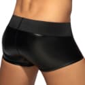 AD Fetish Cockring Front Zip Rub Trunks - Black