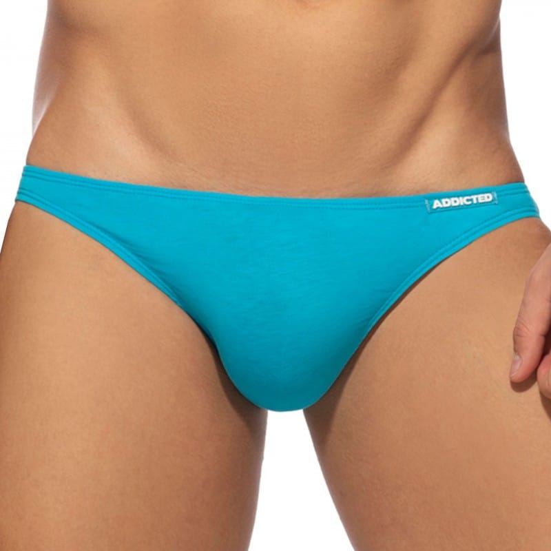 Addicted Slip Bikini Coton Turquoise