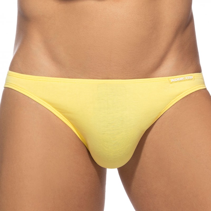 Addicted Slip Bikini Coton Jaune