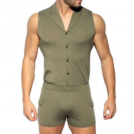 ES Collection Body Sans Manche Vert Kaki
