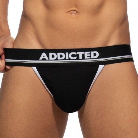 Addicted String Basic Colors Coton Noir - Blanc