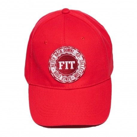 ES Collection Casquette FIT Coton Rouge