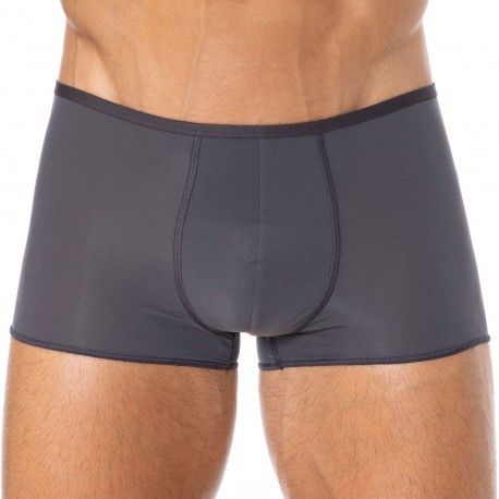 HOM Boxer Court Temptation Plume Microfibre Gris Anthracite