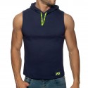 Addicted Logo Band Cotton Hoody - Navy