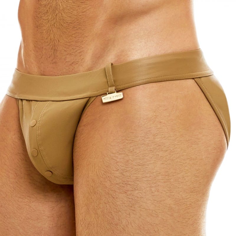Modus Vivendi Leather Legacy Tanga Briefs - Camel