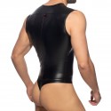 AD Fetish Body String Front Zip Rub Cockring Noir