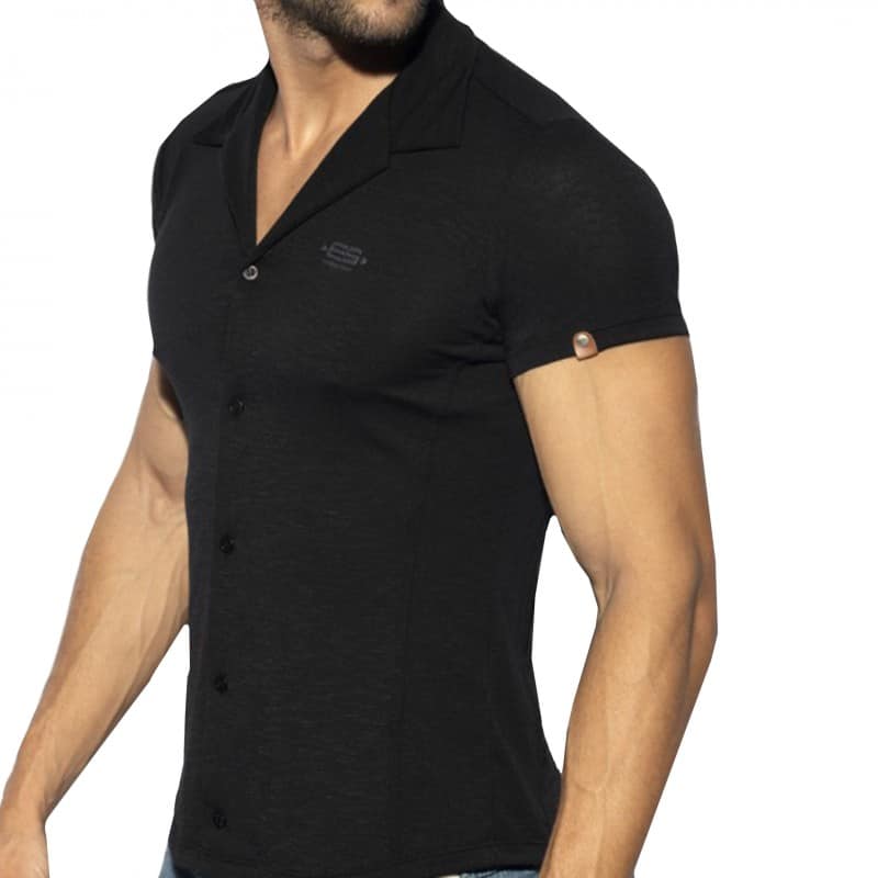 ES Collection Chemisette Slim Fit Microfibre Noire