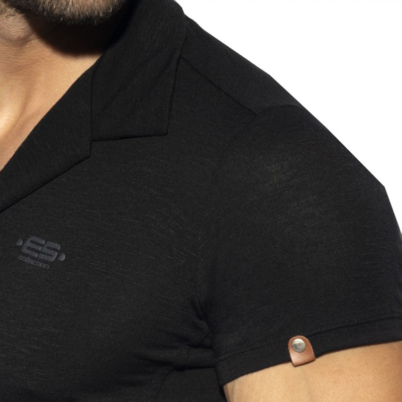 ES Collection Chemisette Slim Fit Microfibre Noire