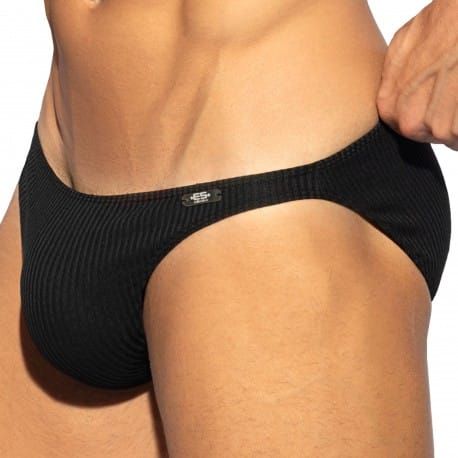 ES Collection Slip Bikini Recycled Rib Noir
