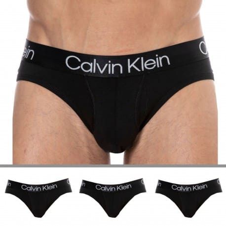 Calvin Klein Lot de 3 Slips Modern Structure Noirs
