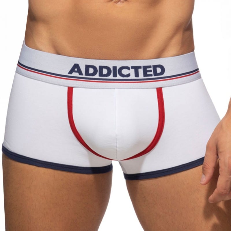 Addicted Lot de 3 Shortys Tommy Coton Bleu Marine - Blanc - Rouge