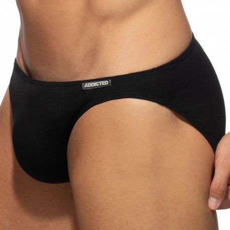 Addicted Slip Bikini Coton Noir