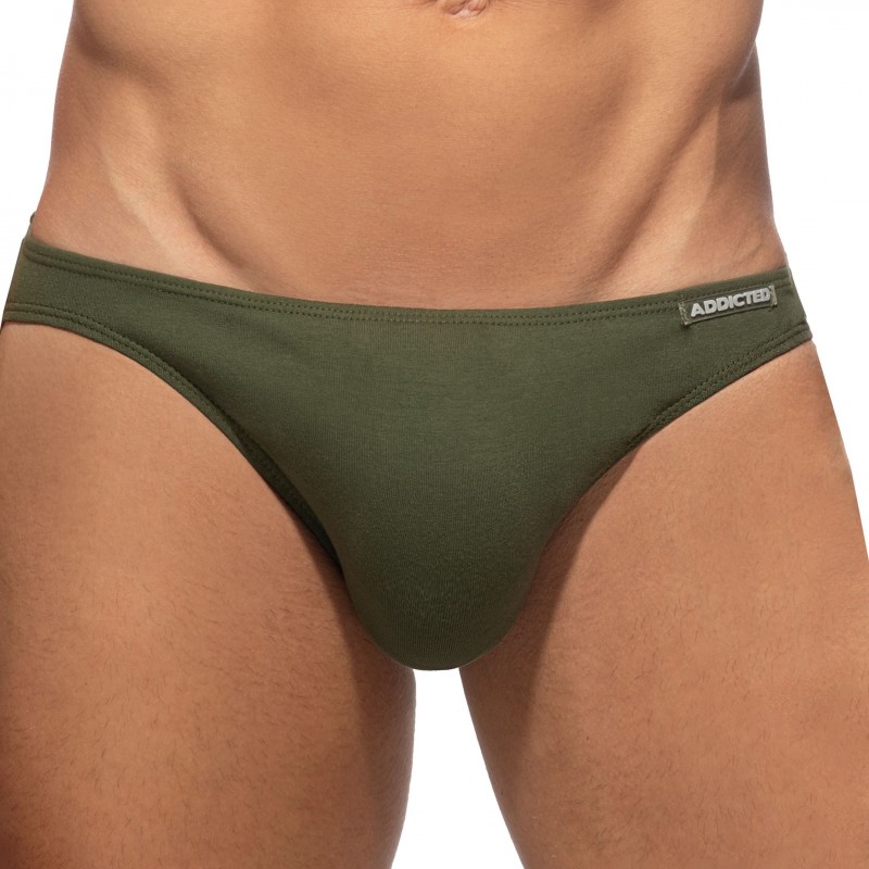 Addicted Slip Bikini Coton Kaki