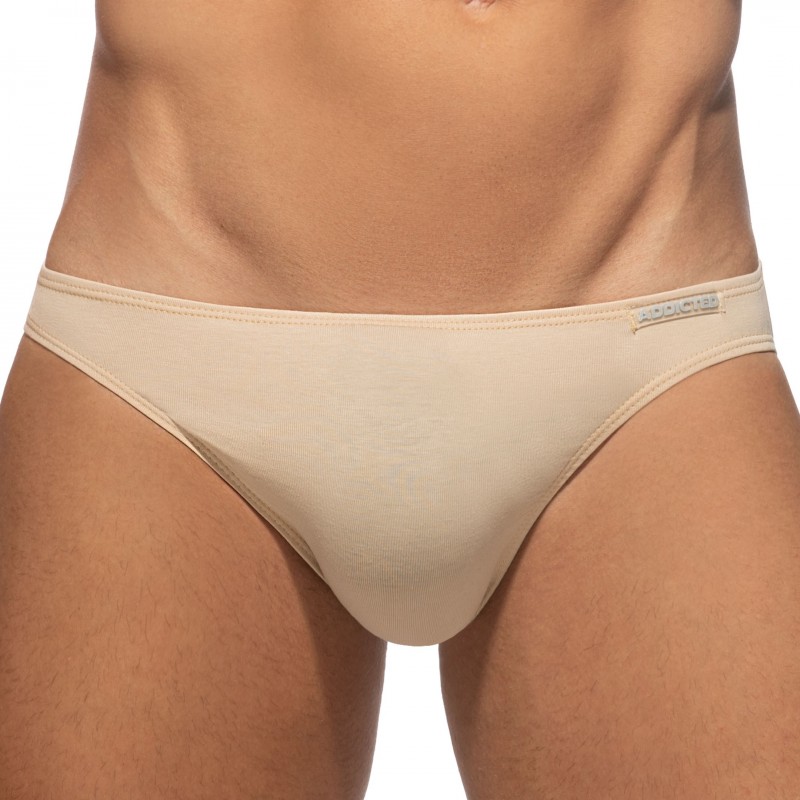 Addicted Bikini Cotton Briefs - Beige