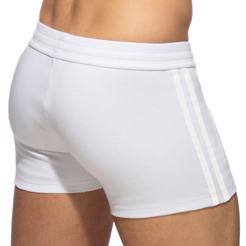 Addicted Short Sport Poche Zippée Blanc