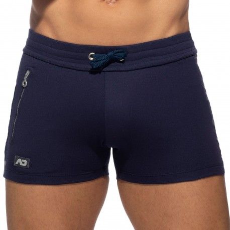 Addicted Zip Pocket Sport Shorts - Navy
