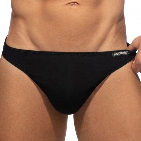 Addicted Cotton Thong - Black