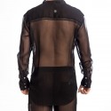 L'Homme invisible Chemise Tunique Chantilly Noire