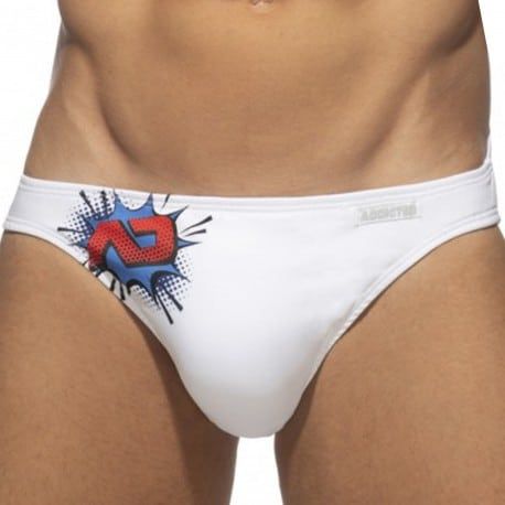 Addicted OMG Swim Briefs - White