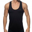 Addicted U-Neck Cotton Tank Top - Black