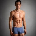 HOM Boxer Court Temptation Plume Microfibre Bleu Jeans
