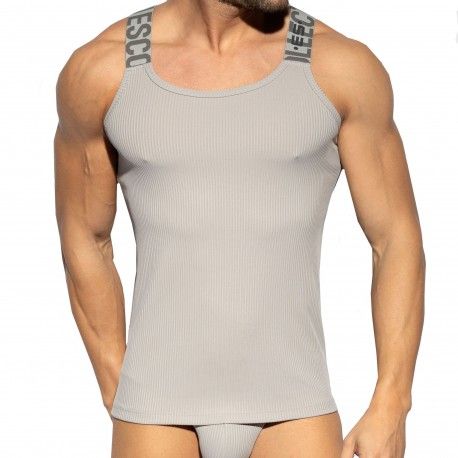 ES Collection Débardeur Recycled Rib Gris