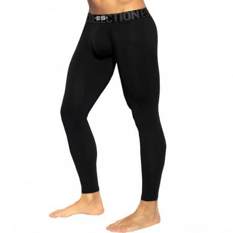 ES Collection Caleçon Long Basic Coton Noir