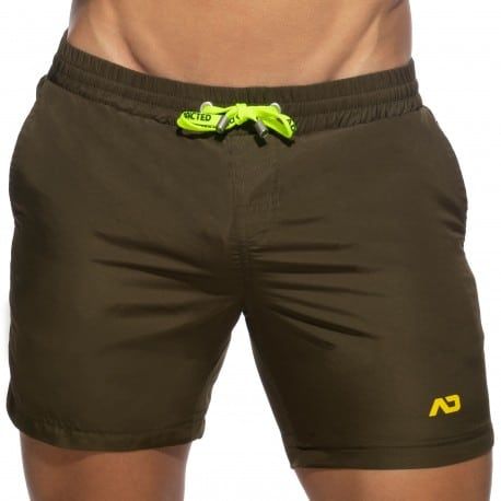 Short de Bain Long Basic Kaki