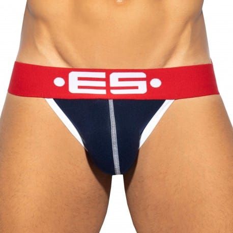 ES Collection Jock Strap Sportive Microfibre Bleu Marine