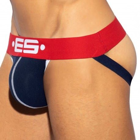 ES Collection Jock Strap Sportive Microfibre Bleu Marine