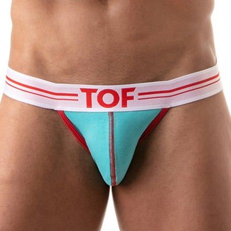 TOF Paris Jock Strap French Coton Bleu Turquoise