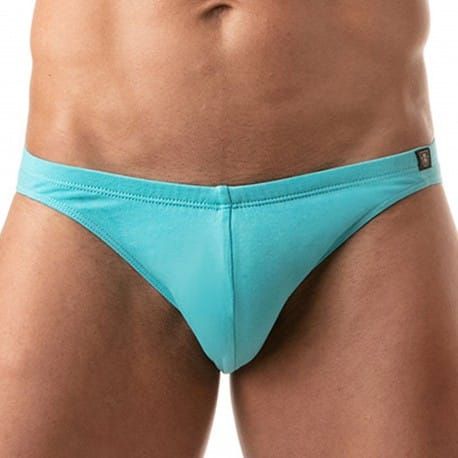 TOF Paris Slip Bikini French Coton Bleu Turquoise